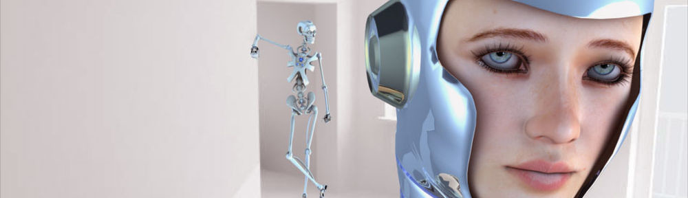 Cyborg 3D render Carrara Eliane CK: To be or not
