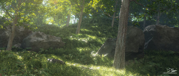 Vue 2014 - 3D forest rendering. 