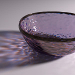 Textured glass bowl demonstraiting Iray caustics.