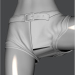 Shows base fit after using transfer tool in DAZ Studio. Weight maps and JCMs distort mesh badly.