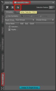 Geometry editor in DAZ Studio