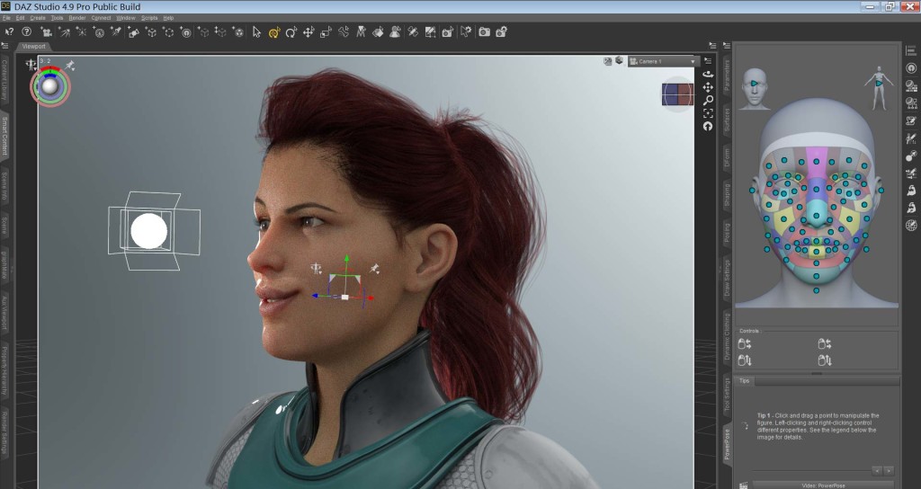 Demonstrating PowerPose in DAZ 3D with Victoria 7